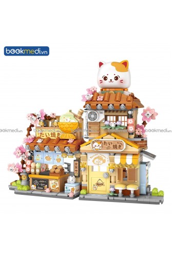 Đồ Chơi Lắp Ráp Mô Hình Tiệm Bánh Cá Taiyaki Shop Hãng Loz